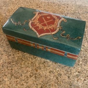 Porcelain Dresser Box By Oriental Accent Inc. Golf Theme